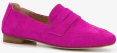 Hush Puppies suede dames loafers fuchsia roze