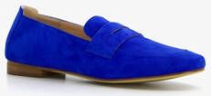 Hush Puppies suede dames loafers kobalt blauw