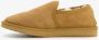 Hush Puppies suede pantoffels met merino wol Cognac Sloffen Echt leer - Thumbnail 2