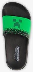 Minecraft kinder badslippers zwart groen