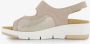 Natuform leren dames sandalen beige Uitneembare zool - Thumbnail 5