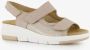 Natuform leren dames sandalen beige Uitneembare zool - Thumbnail 5