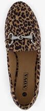 Nova dames loafers bruin luipaardprint