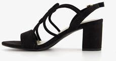 Nova dames sandalen met hak zwart