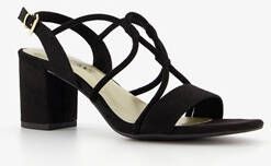 Nova dames sandalen met hak zwart