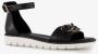 Nova dames sandalen zwart met gouden detail - Thumbnail 6