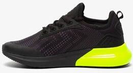 Osaga jongens sneakers zwart met neon geel
