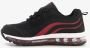 Osaga kinder sneakers met airzool zwart rood Uitneembare zool - Thumbnail 2