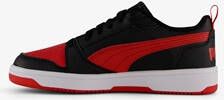 Puma Rebound V6 Low kinder sneakers zwart