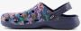 Scapino Dames klompen met bloemenprint Blauw Clogs - Thumbnail 3