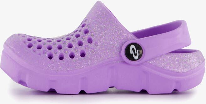 Scapino Kinder klompen paars met glitters en eenhoorn