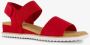 Skechers Bobs Desert Kiss dames sandalen rood Extra comfort Memory Foam - Thumbnail 5