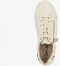 Softline dames sneakers beige met gouden glitters