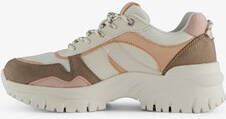 Supercracks dames dad sneakers beige roze