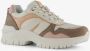 Supercracks dames dad sneakers beige roze Uitneembare zool - Thumbnail 12