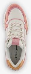 Supercracks dames dad sneakers wit roze