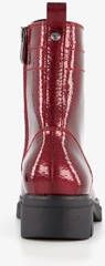 tamaris dames lak veterboots bordeauxrood