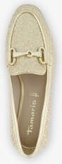 tamaris dames loafers met pailletten goud