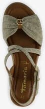 tamaris dames sandalen met sleehak beige