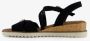 Tamaris dames sandalen met sleehak zwart - Thumbnail 5
