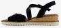 Tamaris dames sandalen met sleehak zwart - Thumbnail 7