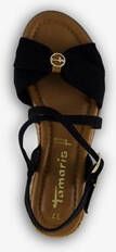 tamaris dames sandalen met sleehak zwart