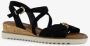 Tamaris dames sandalen met sleehak zwart - Thumbnail 9