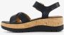 Tamaris dames sandalen met sleehak zwart - Thumbnail 3