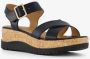 Tamaris dames sandalen met sleehak zwart - Thumbnail 5