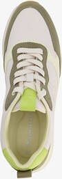 tamaris vegan dames sneakers groen beige
