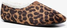 Thu!s gevoerde dames pantoffels met luipaardprint