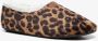 Thu!s gevoerde dames pantoffels met luipaardprint Bruin Sloffen - Thumbnail 6