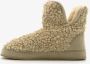 Thu!s gevoerde dames teddy sloffen Beige Pantoffels - Thumbnail 2