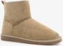 Thu!s hoge gevoerde dames pantoffels taupe Beige Sloffen - Thumbnail 6