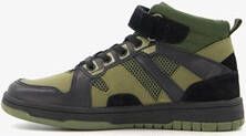 TwoDay hoge leren jongens sneakers zwart groen