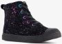 TwoDay hoge leren meisjes sneakers met glitter Zwart Uitneembare zool - Thumbnail 6
