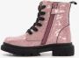 TwoDay leren meisjes veterboots roze glitters - Thumbnail 2