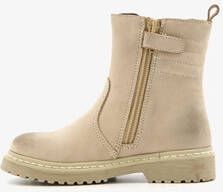 TwoDay leren meisjes chelsea boots beige