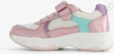 TwoDay leren meisjes sneaker wit metallic roze