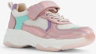 TwoDay leren meisjes sneaker wit metallic roze