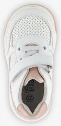 TwoDay leren meisjes sneaker wit pastelpaars