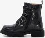 TwoDay leren meisjes veterboots met glitter zwart - Thumbnail 3