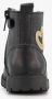 TwoDay leren meisjes veterboots zwart met hartje - Thumbnail 2