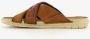 Van Beers leren heren slippers Bruin - Thumbnail 4