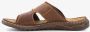 Van Beers leren heren slippers cognac - Thumbnail 5