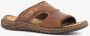 Van Beers leren heren slippers cognac - Thumbnail 7