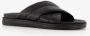 Van Beers leren heren slippers zwart - Thumbnail 6