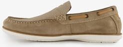 Van Beers suede heren instappers beige