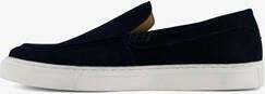 Van Beers suede heren instappers donkerblauw