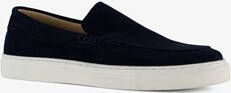 Van Beers suede heren instappers donkerblauw